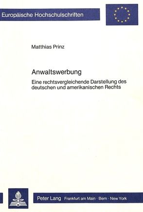 Anwaltswerbung von Prinz,  Matthias