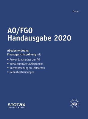 AO/FGO Handausgabe 2020 von Baum,  Michael