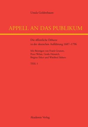 Appell an das Publikum von Goldenbaum,  Ursula