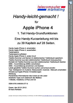 Apple iPhone 4 leicht-gemacht von Rehbein,  Hans