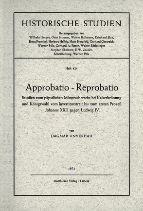 Approbatio – Reprobatio von Unverhau,  Dagmar