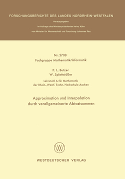 Approximation und Interpolation durch verallgemeinerte Abtastsummen von Butzer,  Paul L.