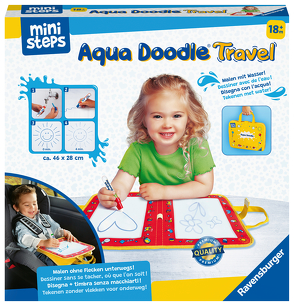 Ravensburger ministeps 4179 Aqua Doodle Travel – Erstes Malen für unterwegs – Fleckenfreier Malspaß mit Wasser – Reiseset für Kinder ab 18 Monaten