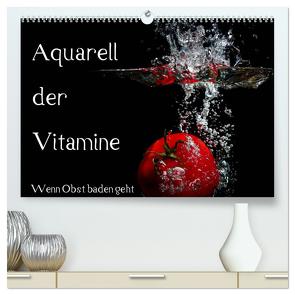 Aquarell der Vitamine – Wenn Obst baden geht (hochwertiger Premium Wandkalender 2024 DIN A2 quer), Kunstdruck in Hochglanz von Rochow,  Holger