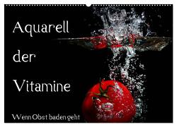 Aquarell der Vitamine – Wenn Obst baden geht (Wandkalender 2024 DIN A2 quer), CALVENDO Monatskalender von Rochow,  Holger