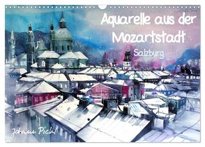 Aquarelle aus der Mozartstadt Salzburg (Wandkalender 2024 DIN A3 quer), CALVENDO Monatskalender von Pickl,  Johann