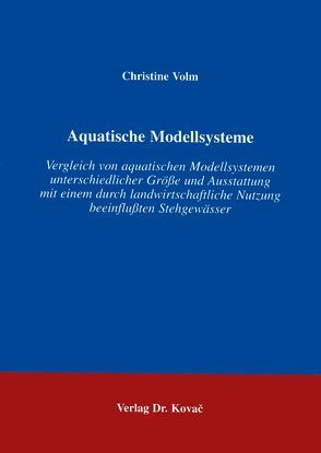 Aquatische Modellsysteme von Volm,  Christine