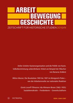 Arbeit – Bewegung – Geschichte von Czitrich-Stahl,  Holger, Schmidt,  Jürgen