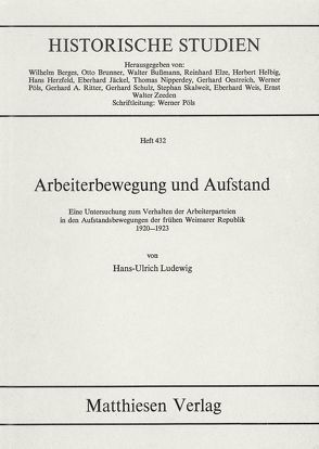 Arbeiterbewegung und Aufstand von Ludewig,  Hans U