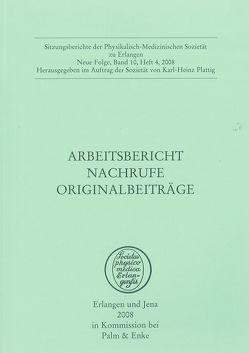 Arbeitsbericht. Nachrufe. Originalbeiträge. von Plattig,  Karl-Heinz