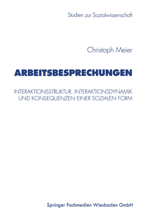 Arbeitsbesprechungen von Meier,  Christoph