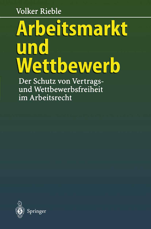 Arbeitsmarkt und Wettbewerb von Rieble,  Volker