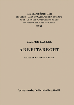 Arbeitsrecht von Kaskel,  Walter