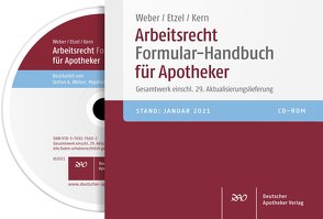 Arbeitsrecht Formular-Handbuch für Apotheker von Arnold,  Manfred, Etzel,  Gerhard, Kern,  Günter, Weber,  Stefan A.