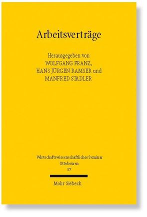 Arbeitsverträge von Franz,  Wolfgang, Ramser,  Hans-Jürgen, Stadler,  Manfred