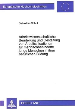 Arbeitswissenschaftliche Beurteilung und Gestaltung von Arbeitssituationen für mehrfachbehinderte junge Menschen in ihrer beruflichen Bildung von Schul,  Sebastian