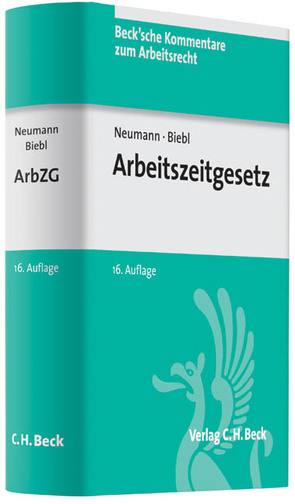 Arbeitszeitgesetz von Biebl,  Josef, Denecke,  J., Neumann,  Dirk