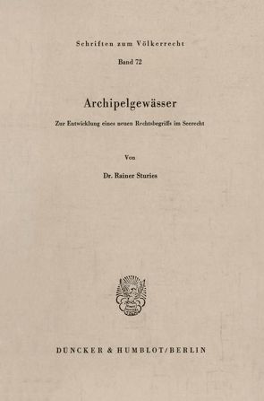 Archipelgewässer. von Sturies,  Rainer