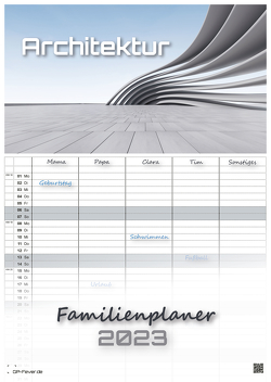 Architektur – faszinierende Baukunst – 2023 – Kalender DIN A3 – (Familienplaner) von GP-Fever.de