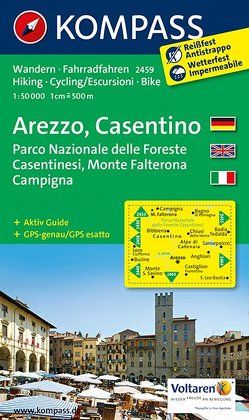 KOMPASS Wanderkarte Arezzo – Casentino – Parco Nazionale delle Foreste Casentinesi – Monte Falterona – Campigna von KOMPASS-Karten GmbH