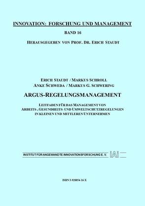 Argus-Regelungsmanagement von Schroll,  Markus, Schweda,  Anke, Schwering,  Markus, Staudt,  Erich