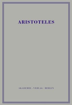 Aristoteles: Aristoteles Werke / Eudemische Ethik von Dirlmeier,  Franz