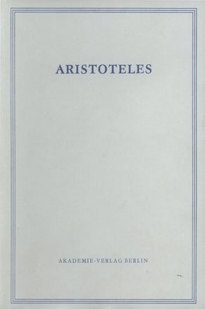Aristoteles: Werke / Staat der Athener von Chambers,  Mortimer