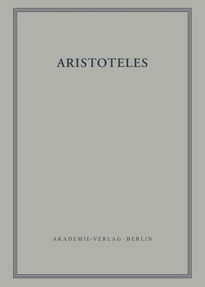 Aristoteles: Aristoteles Werke / Zoologische Schriften II von Harig-Kollesch,  Jutta