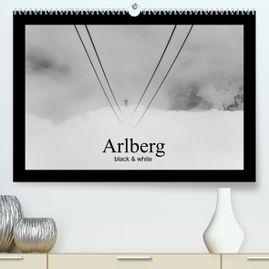 Arlberg black and white (Premium, hochwertiger DIN A2 Wandkalender 2022, Kunstdruck in Hochglanz) von Männel - studio-fifty-five,  Ulrich