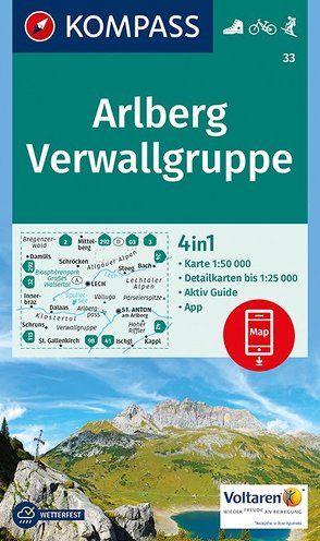 KOMPASS Wanderkarte Arlberg, Verwallgruppe von KOMPASS-Karten GmbH