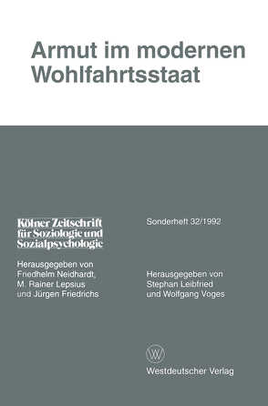 Armut im modernen Wohlfahrtsstaat von Leibfried,  Stephan, Voges,  Wolfgang