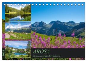 Arosa – Atemberaubende Bergkulissen (Tischkalender 2024 DIN A5 quer), CALVENDO Monatskalender von KellmannArt,  KellmannArt