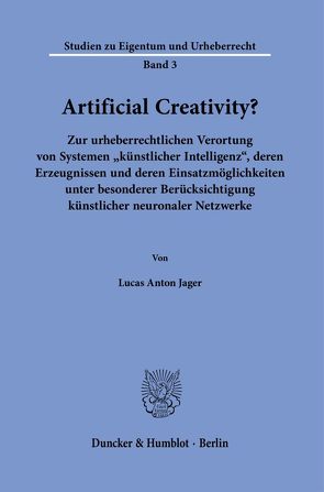 Artificial Creativity? von Jager,  Lucas Anton