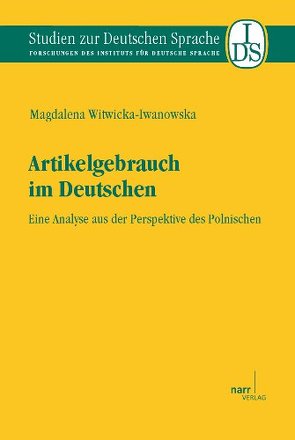 Artikelgebrauch im Deutschen von Witwicka,  Magdalena