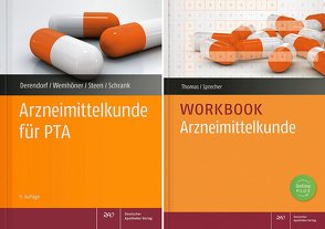 Arzneimittelkunde-Workbook mit Arzneimittelkunde für PTA von Derendorf,  Hartmut, Schrank,  Anne Julia, Sprecher,  Nadine Yvonne, Steen,  Heike, Thomas,  Annette, Wemhöner,  Ralf