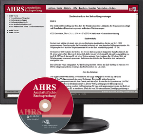 Arzthaftpflicht-Rechtsprechung digital / Arzthaftpflicht-Rechtsprechung I – bei Kombibezug Print und CD-ROM von Ankermann,  Ernst, Bischoff,  Rolf, Kullmann,  Hans Josef