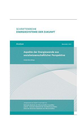 Aspekte der Energiewende aus sozialwissenschaftlicher Perspektive von Renn,  Ortwin