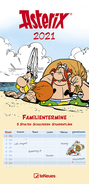 Asterix 2021 Familienplaner – Familien-Timer – Termin-Planer – Kids – Kinder-Kalender – Familien-Kalender – 22×45 von Uderzo,  Albert