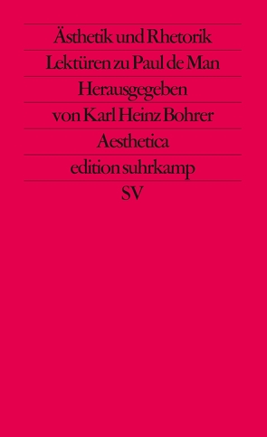 Ästhetik und Rhetorik von Bohrer,  Karl Heinz