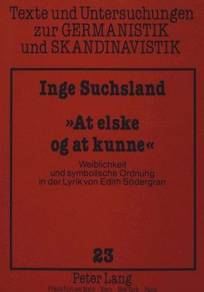 «At elske og at kunne» von Suchsland,  Inge