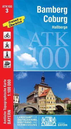 ATK100-3 Bamberg-Coburg (Amtliche Topographische Karte 1:100000) von Landesamt für Digitalisierung,  Breitband und Vermessung,  Bayern