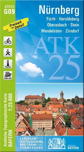 ATK25-G09 Nürnberg (Amtliche Topographische Karte 1:25000) von Landesamt für Digitalisierung,  Breitband und Vermessung,  Bayern