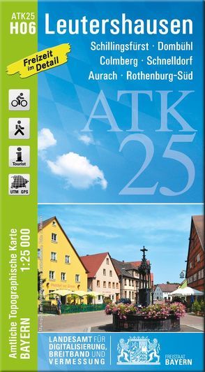 ATK25-H06 Leutershausen (Amtliche Topographische Karte 1:25000) von Landesamt für Digitalisierung,  Breitband und Vermessung,  Bayern