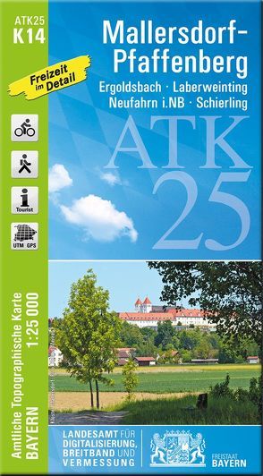 ATK25-K14 Mallersdorf-Pfaffenberg (Amtliche Topographische Karte 1:25000) von Landesamt für Digitalisierung,  Breitband und Vermessung,  Bayern