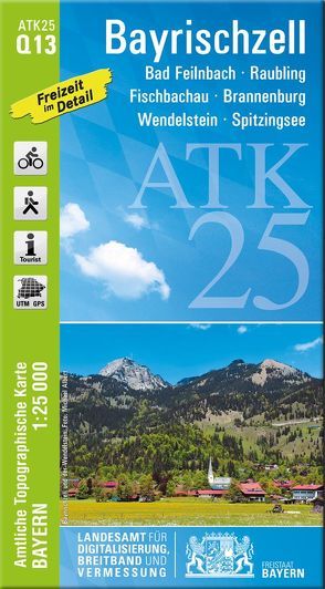 ATK25-Q13 Bayrischzell (Amtliche Topographische Karte 1:25000) von Landesamt für Digitalisierung,  Breitband und Vermessung,  Bayern