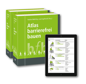 Atlas barrierefrei bauen von Bierbaum,  Birgit, Doser,  Michael, Engelhardt,  Lutz, Göbell,  Johannes, Gutjahr,  Walter, Hess,  Stephanie, Hoffmann-Wagner,  Kerstin, Jostes,  Gudrun, Kaiser,  Gudrun, Kessel,  Tamara, Knappschneider,  Uwe, Koch,  Stefan, Kohaupt,  Bernhard, Kopetz,  Oliver, Loch,  Sigrid, Metlitzky,  Nadine, Mickan,  Ulrike, Rebstock,  Markus, Schramke,  Karen, Schwarz,  Maynhard, Seidler,  Hannes, Trabandt,  Susanne, Voriskova,  Sarka, Weizenhöfer,  Günther, Wörner,  Petra, Ziemann,  Ralph