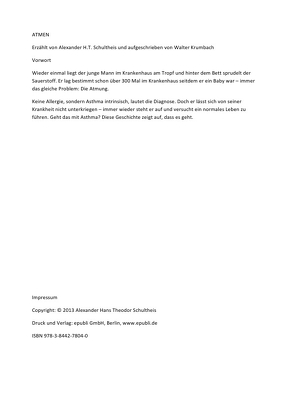 Atmen von Schultheis,  Alexander Hans Theodor