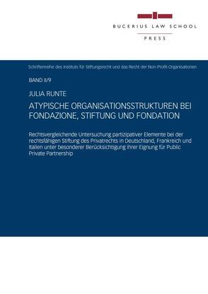 Atypische Organisationsstrukturen bei Fondazione, Stiftung und Fondation von Runte,  Julia