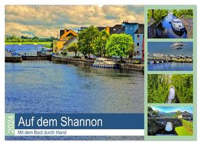 Auf dem Shannon – Mit dem Boot durch Irland (Wandkalender 2024 DIN A2 quer), CALVENDO Monatskalender von Stempel,  Christoph