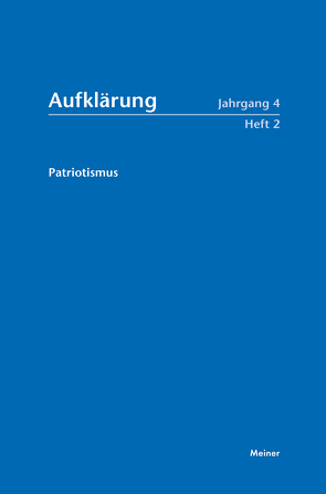 Aufklärung, Band 4/2: Patriotismus von Birtsch,  Günter